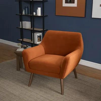 Penny Orange Velvet Lounge Chair