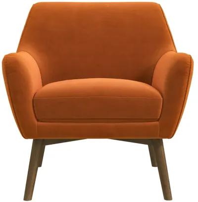 Penny Orange Velvet Lounge Chair