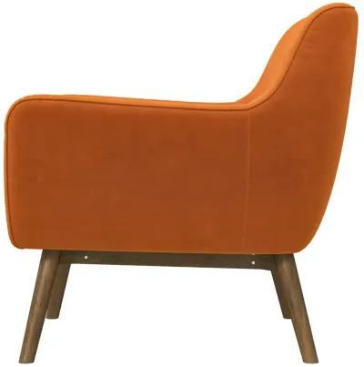 Penny Orange Velvet Lounge Chair