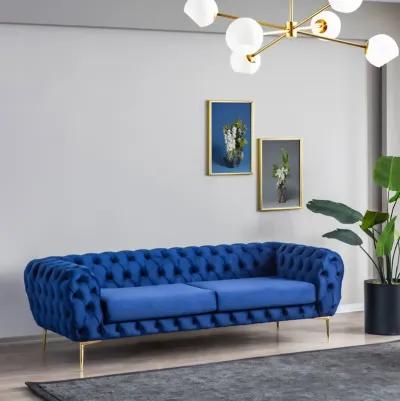 Jessica Navy Blue Velvet Sofa