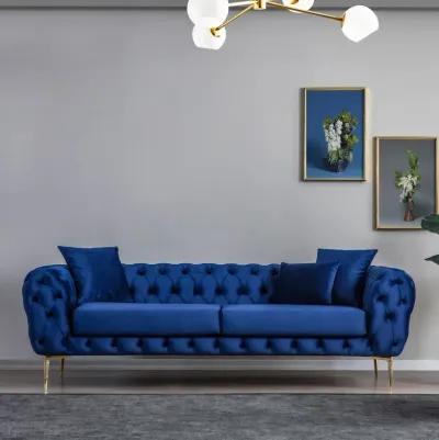 Jessica Navy Blue Velvet Sofa