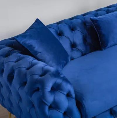 Jessica Navy Blue Velvet Sofa