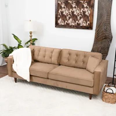 Oregon Cognac Fabric Sofa