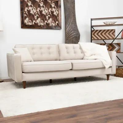 Oregon Beige Velvet Sofa