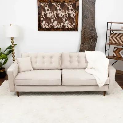 Oregon Beige Velvet Sofa