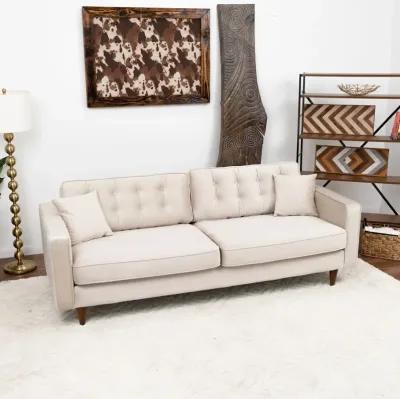 Oregon Beige Velvet Sofa