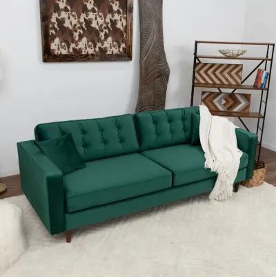 Oregon Green Velvet Sofa