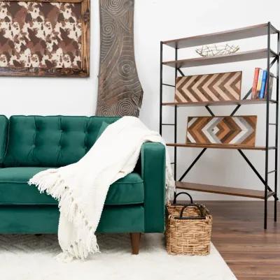 Oregon Green Velvet Sofa