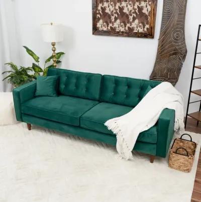 Oregon Green Velvet Sofa