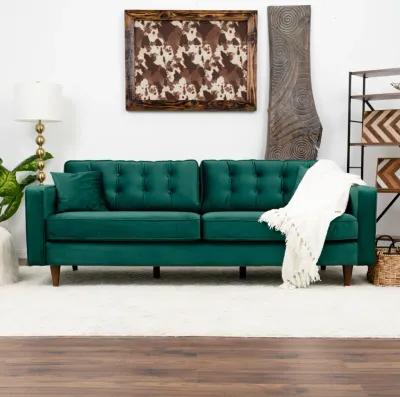 Oregon Green Velvet Sofa