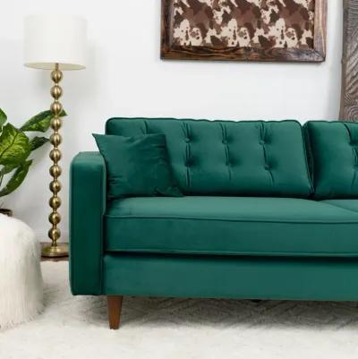 Oregon Green Velvet Sofa