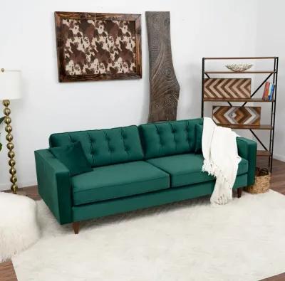 Oregon Green Velvet Sofa