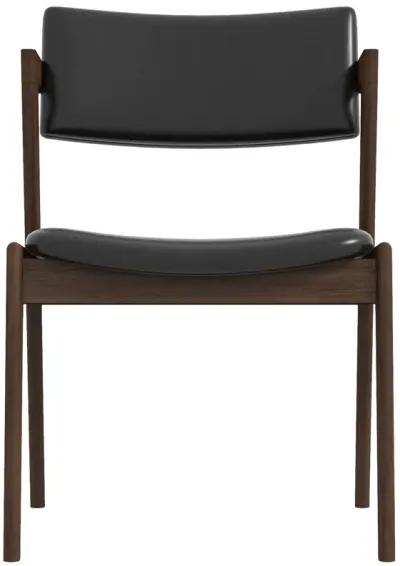 Ricco Dining Chair Black Leather Set of 2