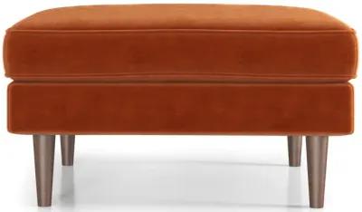 Fordham Burnt Orange Velvet Ottoman