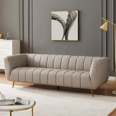 Clodine Grey Leather Sofa