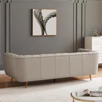 Clodine Grey Leather Sofa