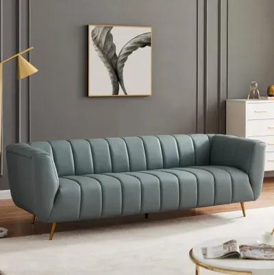 Clodine Blue Leather Sofa