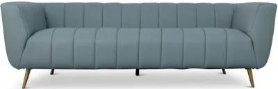 Clodine Blue Leather Sofa