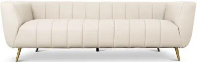 Clodine Cream Leather Sofa