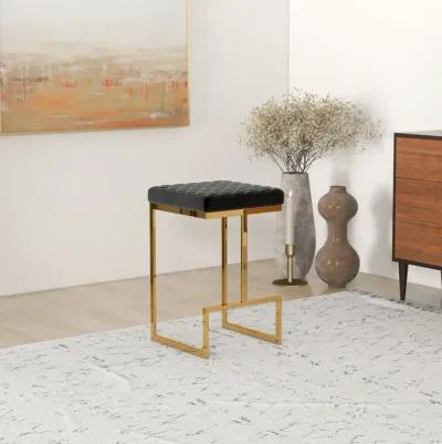 Felicia Black Velvet Counter Stool