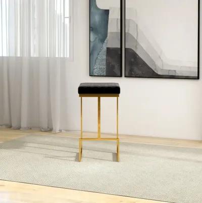 Felicia Black Velvet Bar Stool