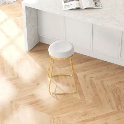 Bissel Beige Boucle Counter Stool