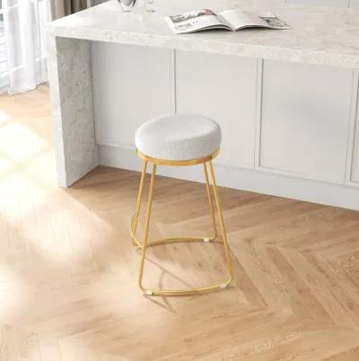 Bissel Beige Boucle Counter Stool