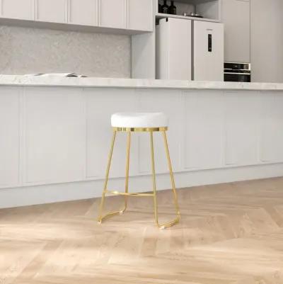 Bissel Beige Boucle Counter Stool