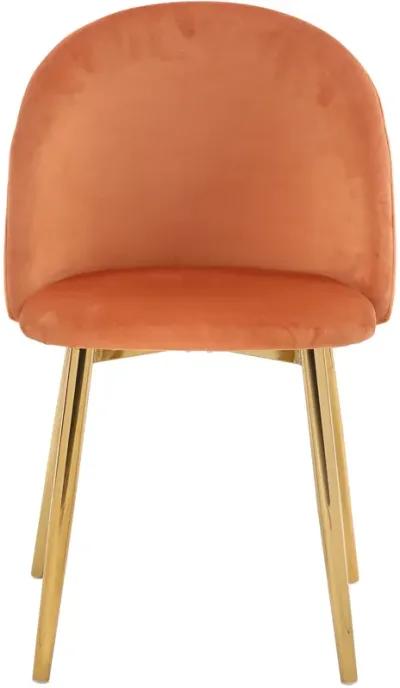 Vanessa Orange Velvet Dining Chair