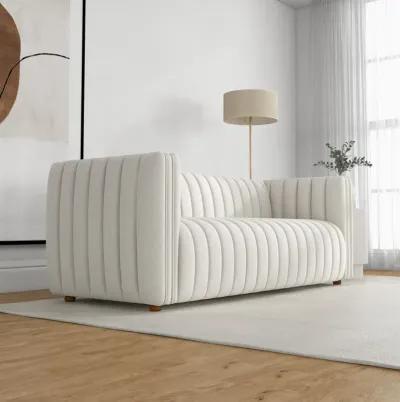 Rosslyn White Boucle Sofa