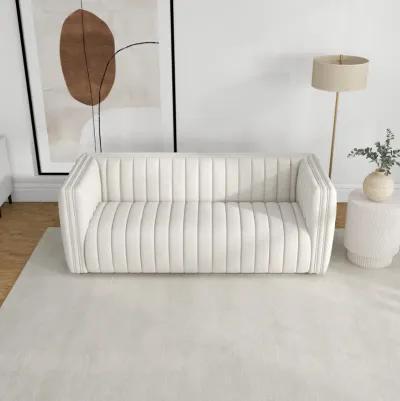 Rosslyn White Boucle Sofa