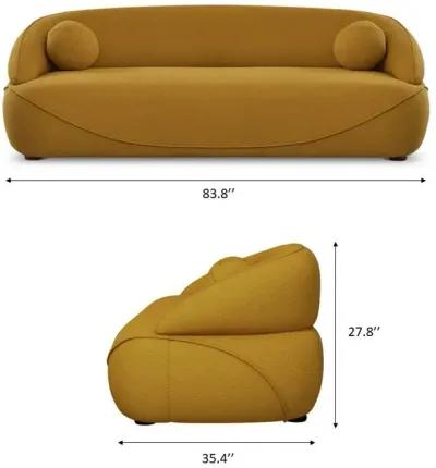 Brody Boucle Sofa Mustard Yellow