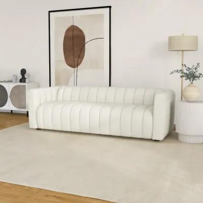 Clara White Boucle Sofa