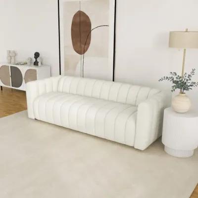 Clara White Boucle Sofa