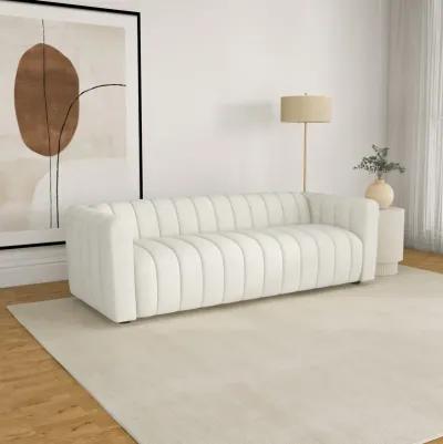 Clara White Boucle Sofa