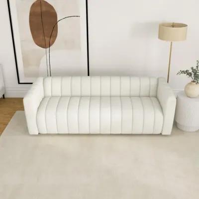 Clara White Boucle Sofa