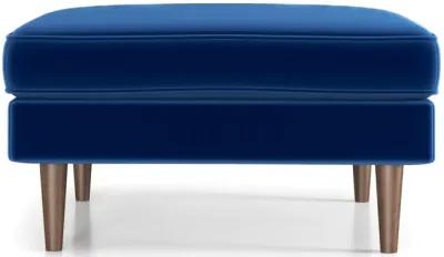 Fordham Blue Velvet Ottoman