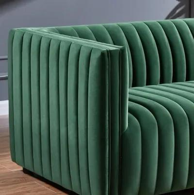 Sierra Dark Green Velvet Sofa