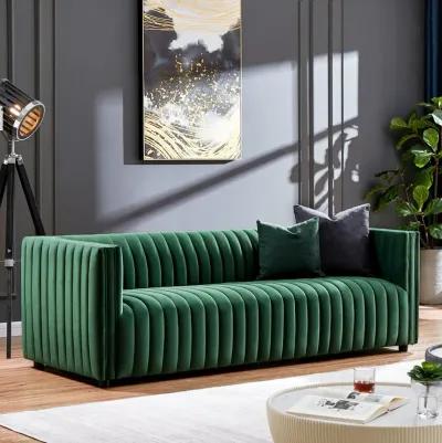 Sierra Dark Green Velvet Sofa