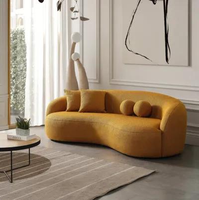 Blair Curvy Gold Boucle Couch