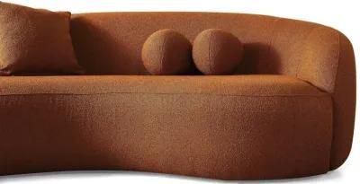 Blair Orange Boucle Japandi Sofa