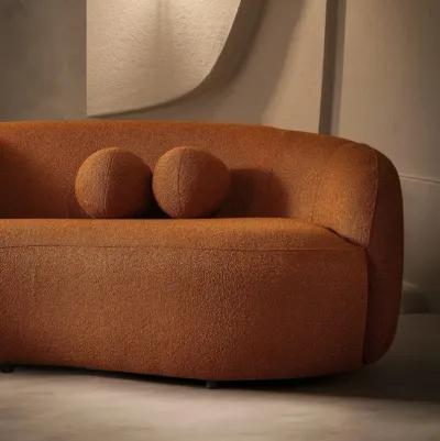 Blair Orange Boucle Japandi Sofa