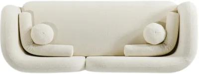 Bodrum Ivory Boucle Curved Sofa