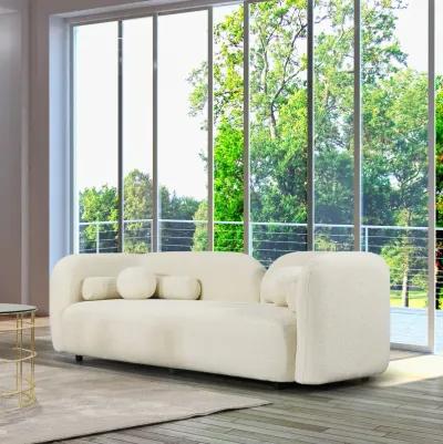 Bodrum Ivory Boucle Curved Sofa