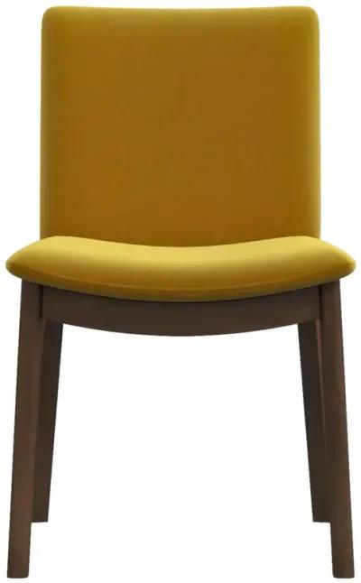 Virginia Dining Chair Dark Yellow Velvet Set of 2