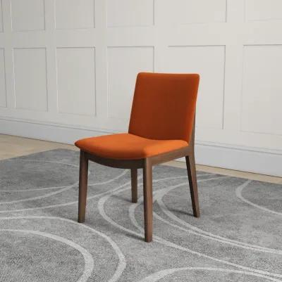 Virginia Dining Chair Burnt Orange Velvet Set of 2