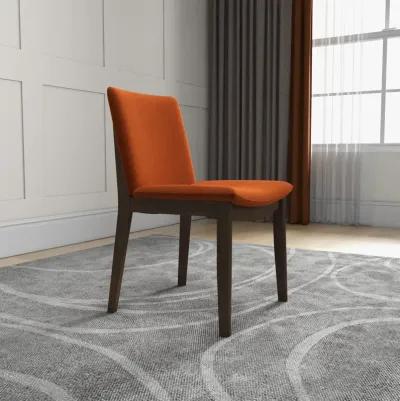 Virginia Dining Chair Burnt Orange Velvet Set of 2