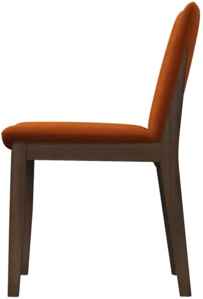 Virginia Dining Chair Burnt Orange Velvet Set of 2