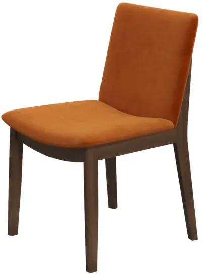 Virginia Dining Chair Burnt Orange Velvet Set of 2