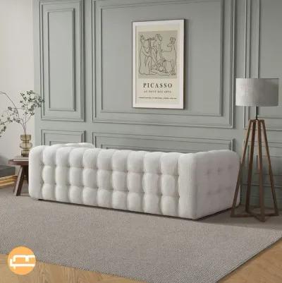 Marceille Modern Boucle Sofa in Cream